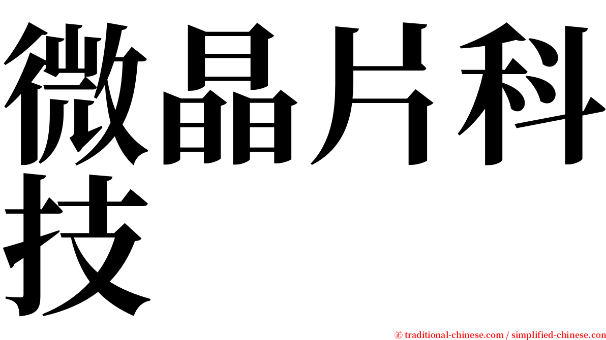 微晶片科技 serif font