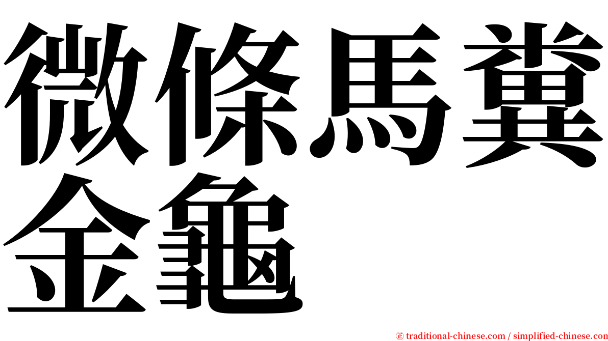 微條馬糞金龜 serif font