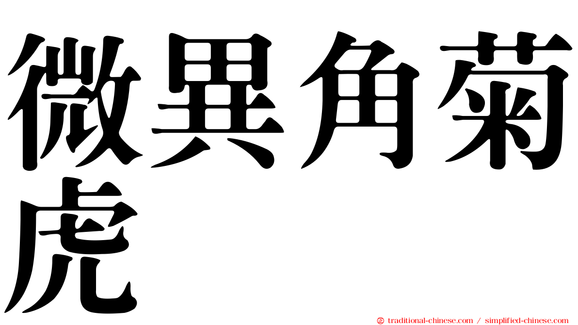 微異角菊虎