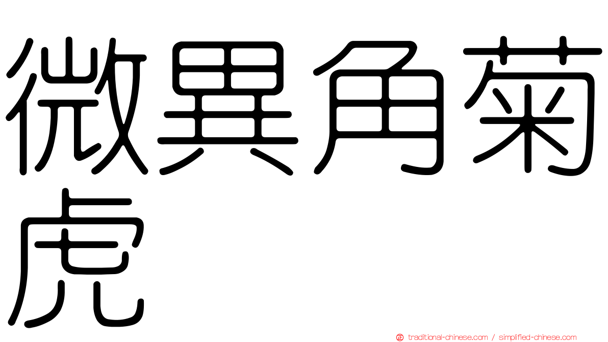 微異角菊虎