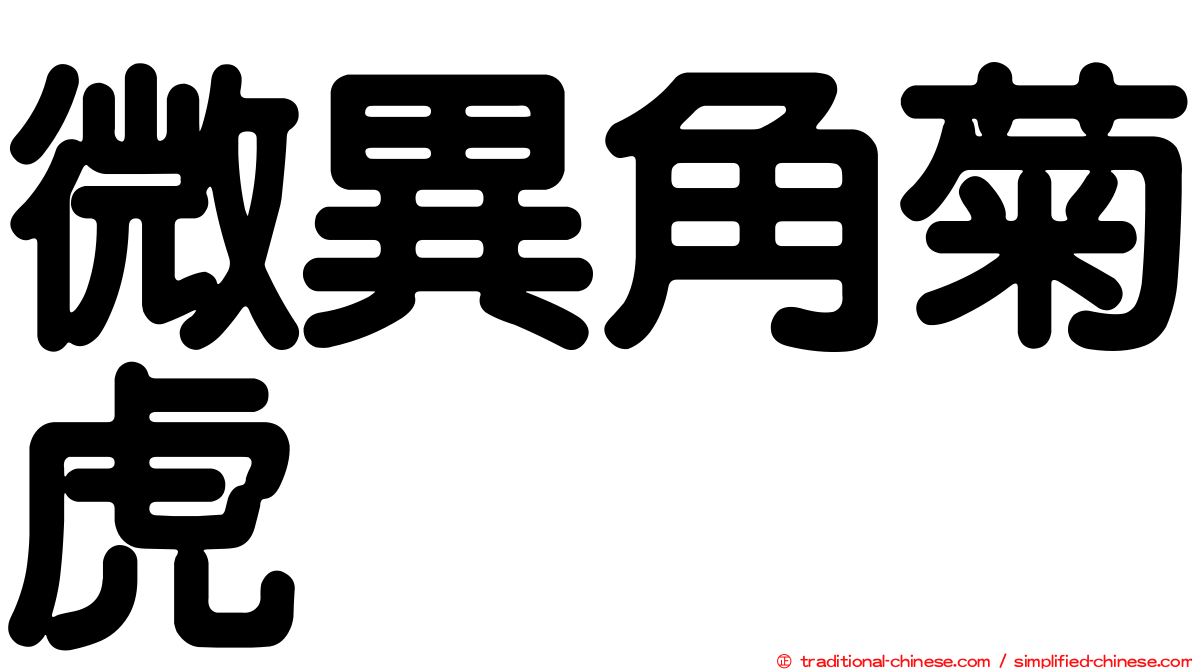 微異角菊虎