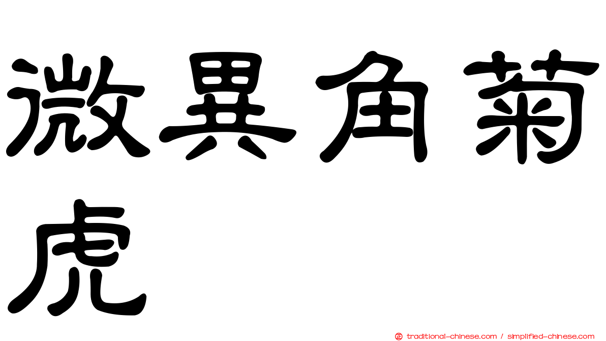 微異角菊虎