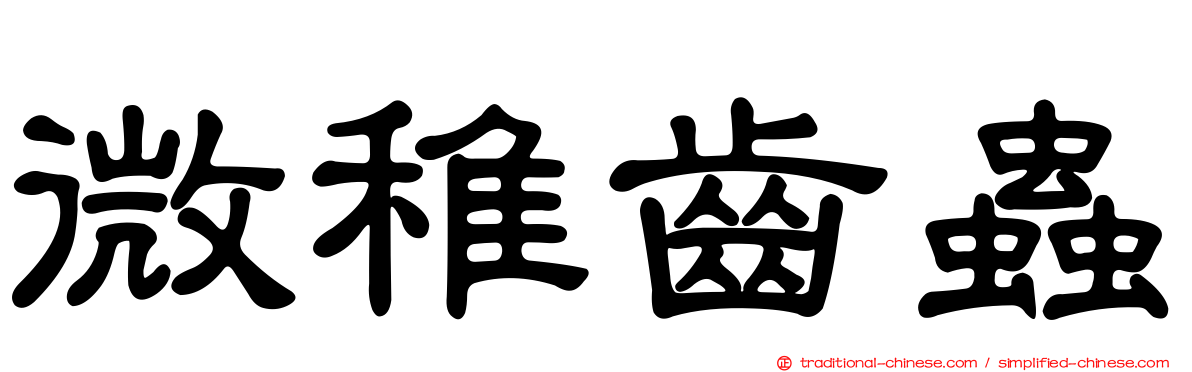 微稚齒蟲
