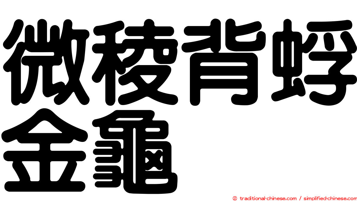 微稜背蜉金龜