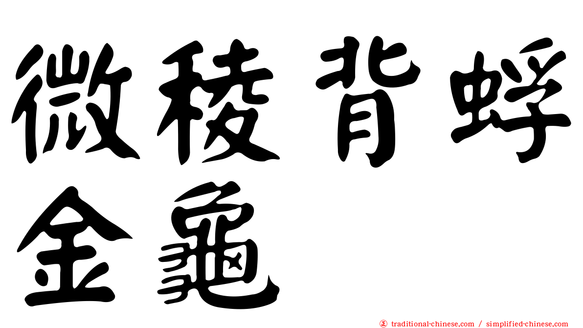 微稜背蜉金龜