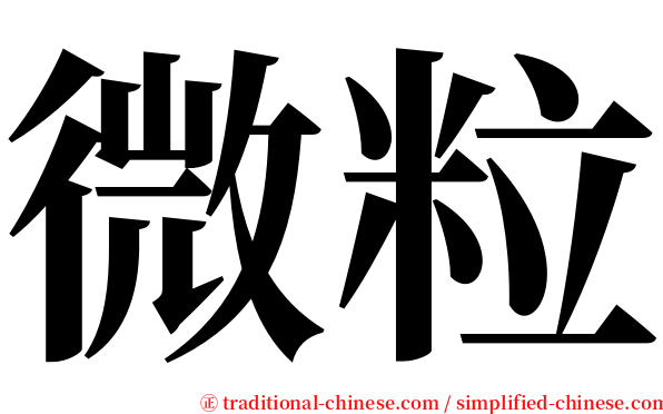 微粒 serif font