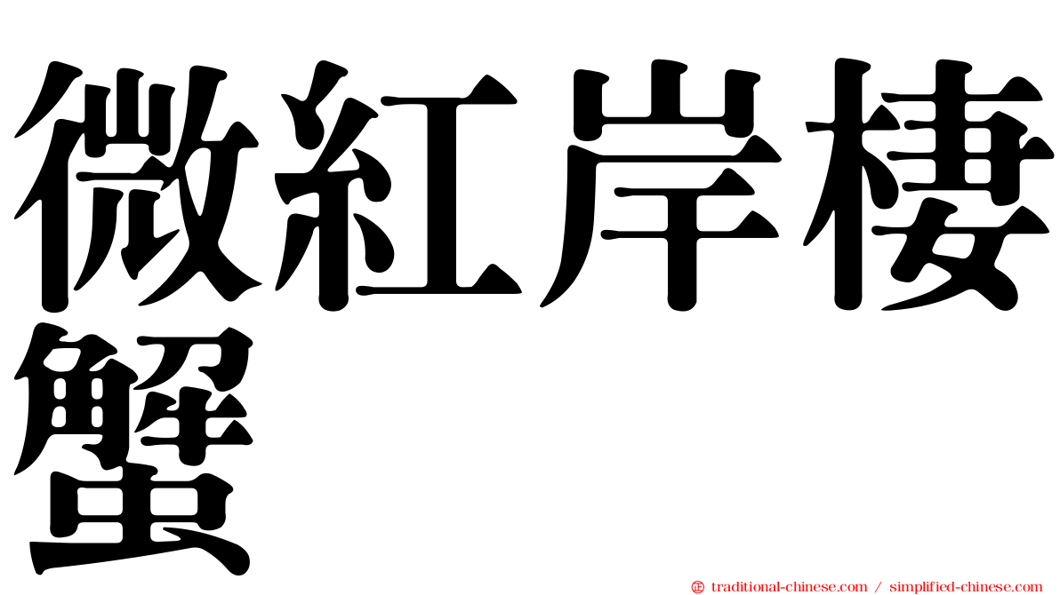 微紅岸棲蟹