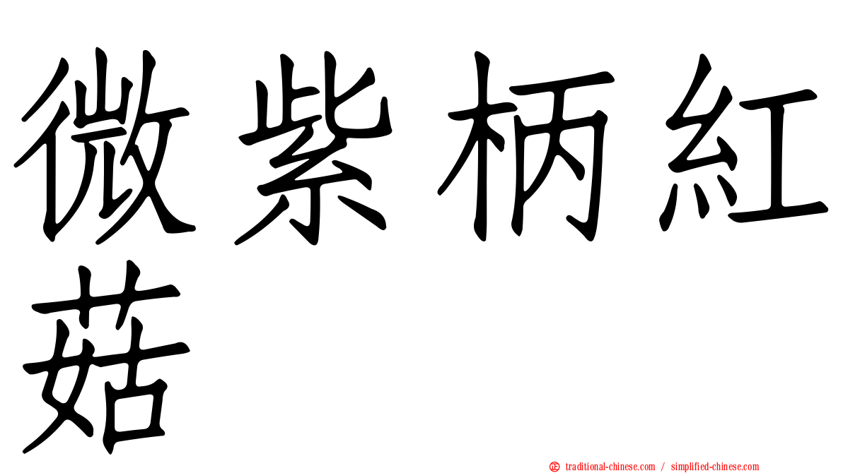 微紫柄紅菇