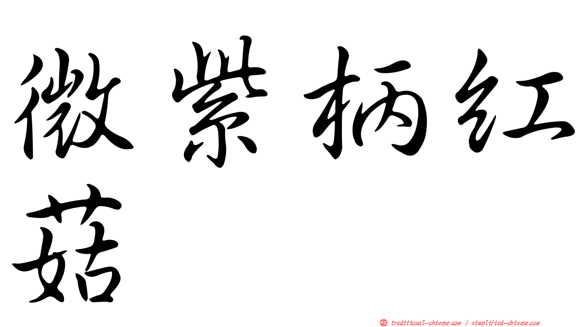 微紫柄紅菇