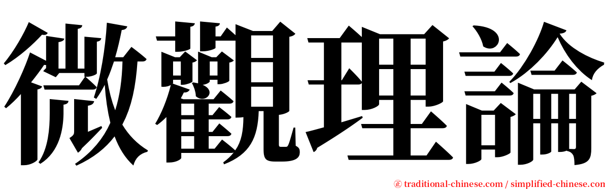 微觀理論 serif font