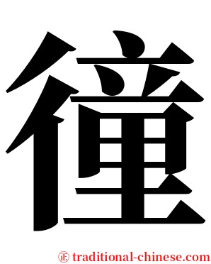 徸 serif font