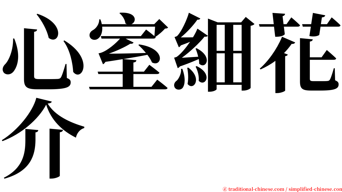 心室細花介 serif font