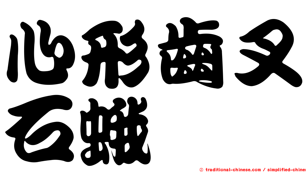 心形齒叉石蛾