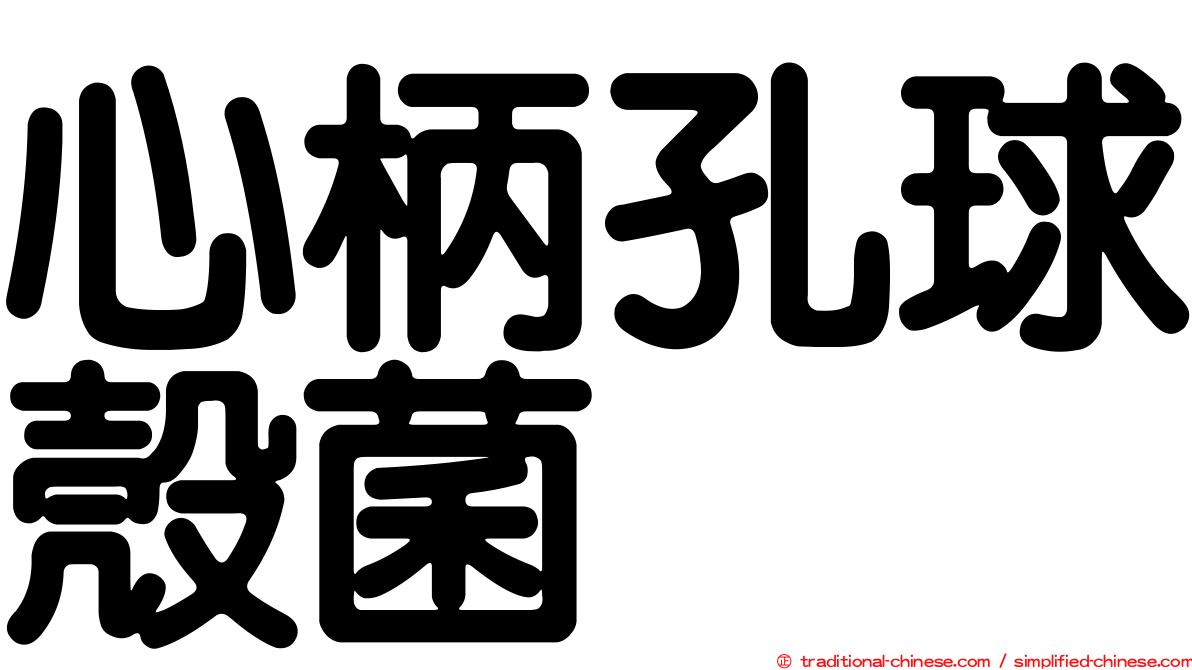 心柄孔球殼菌