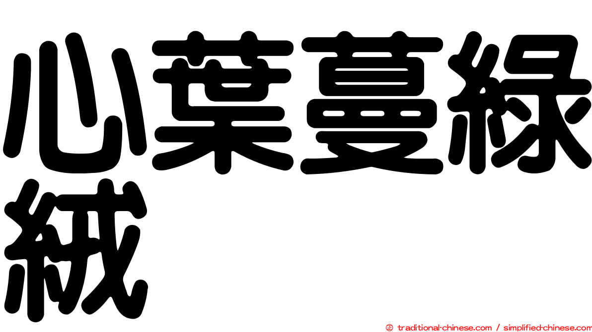 心葉蔓綠絨