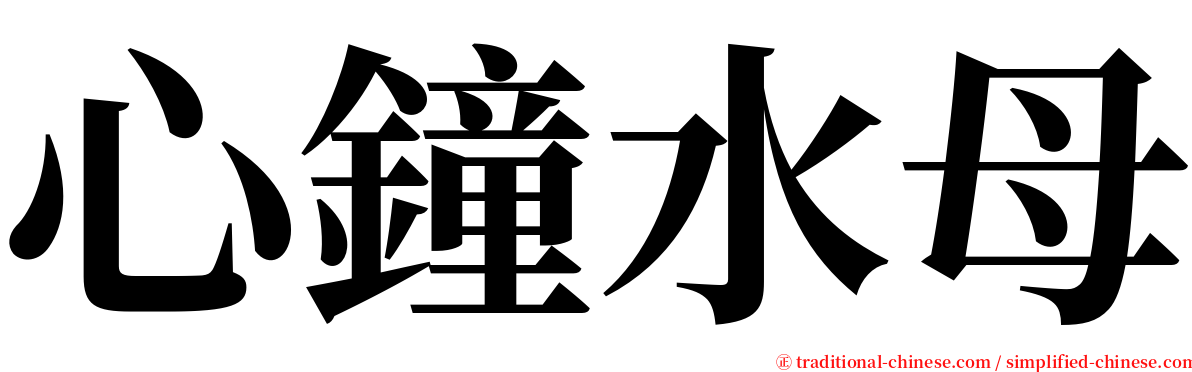 心鐘水母 serif font