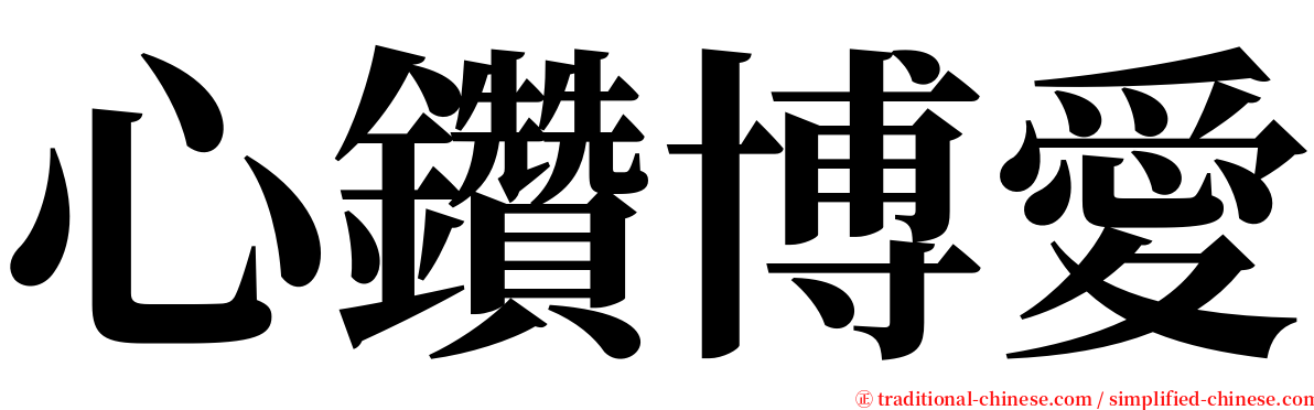 心鑽博愛 serif font