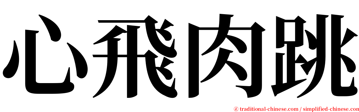 心飛肉跳 serif font