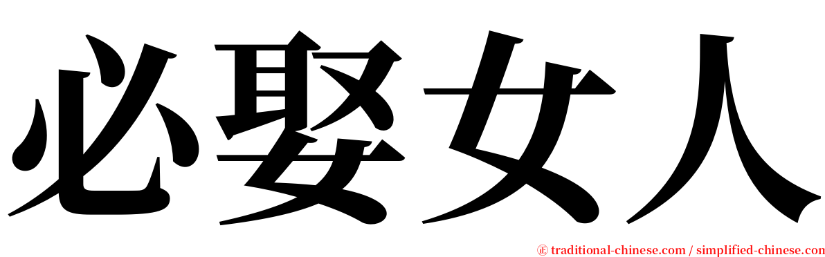 必娶女人 serif font