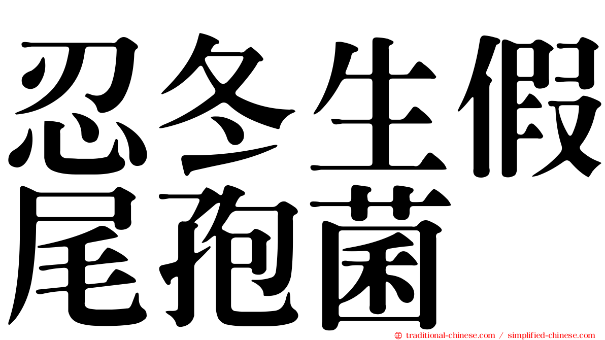 忍冬生假尾孢菌