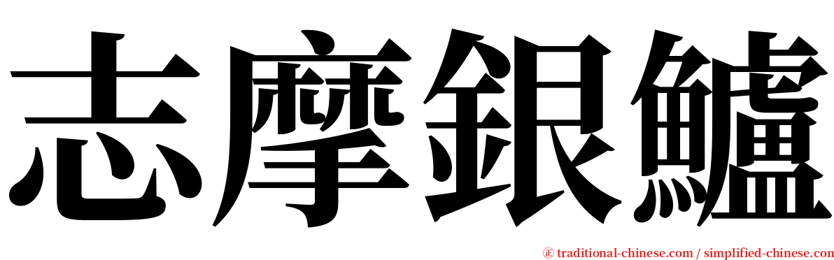 志摩銀鱸 serif font