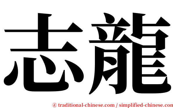 志龍 serif font
