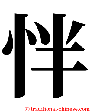 怑 serif font