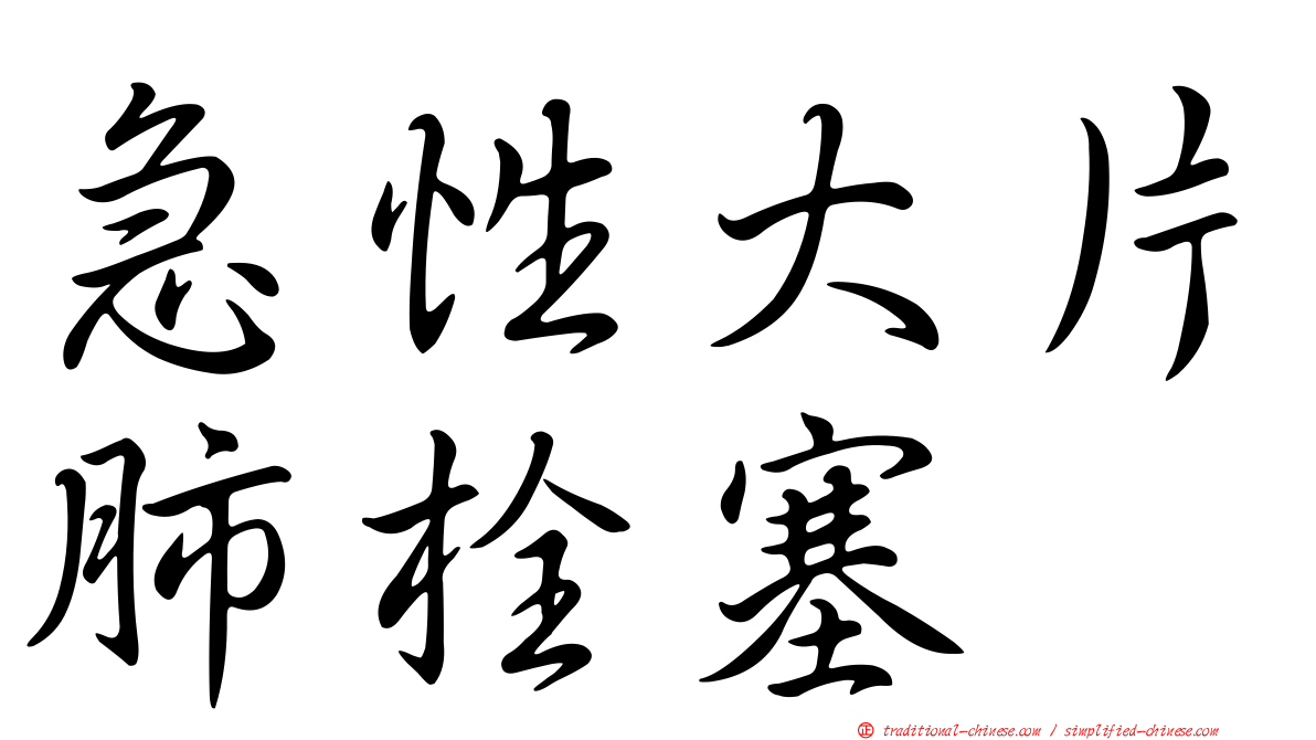 急性大片肺栓塞