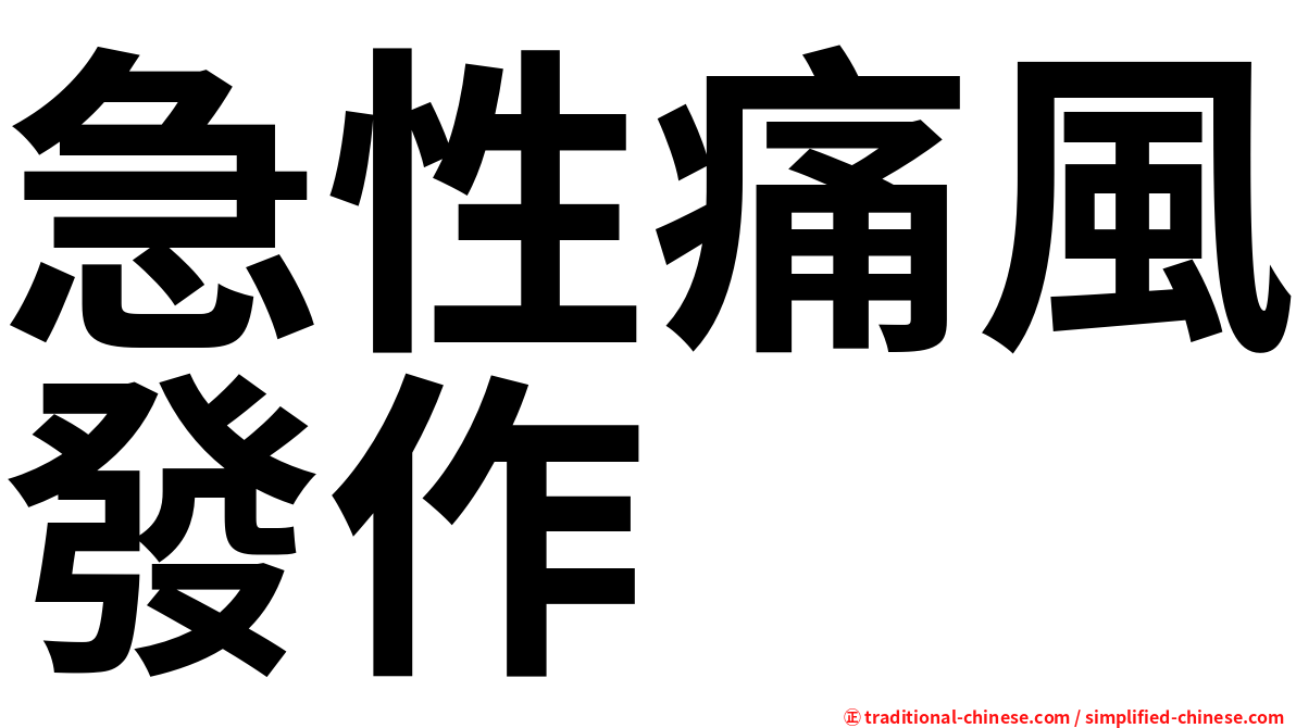 急性痛風發作