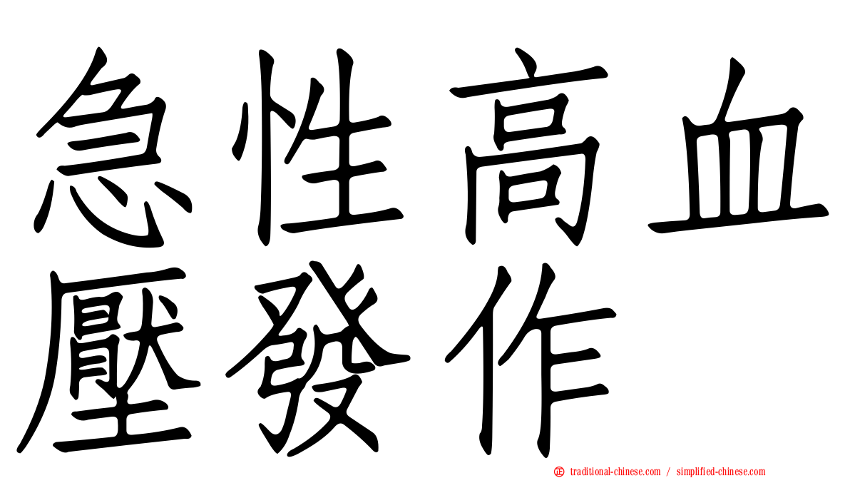 急性高血壓發作