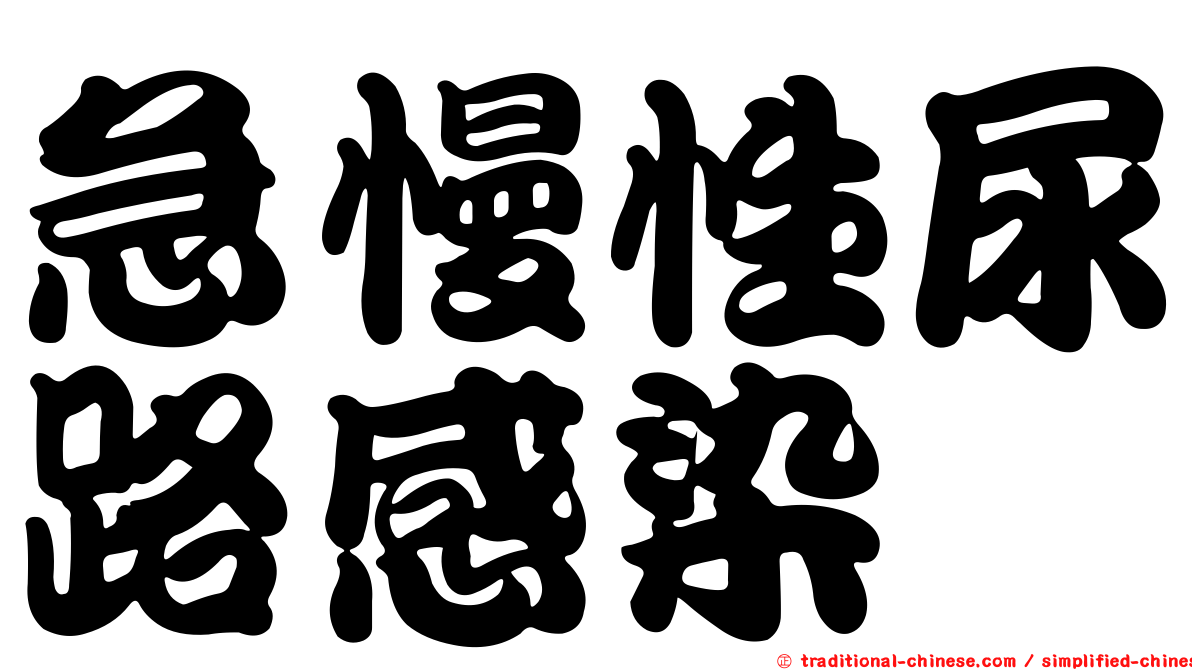 急慢性尿路感染