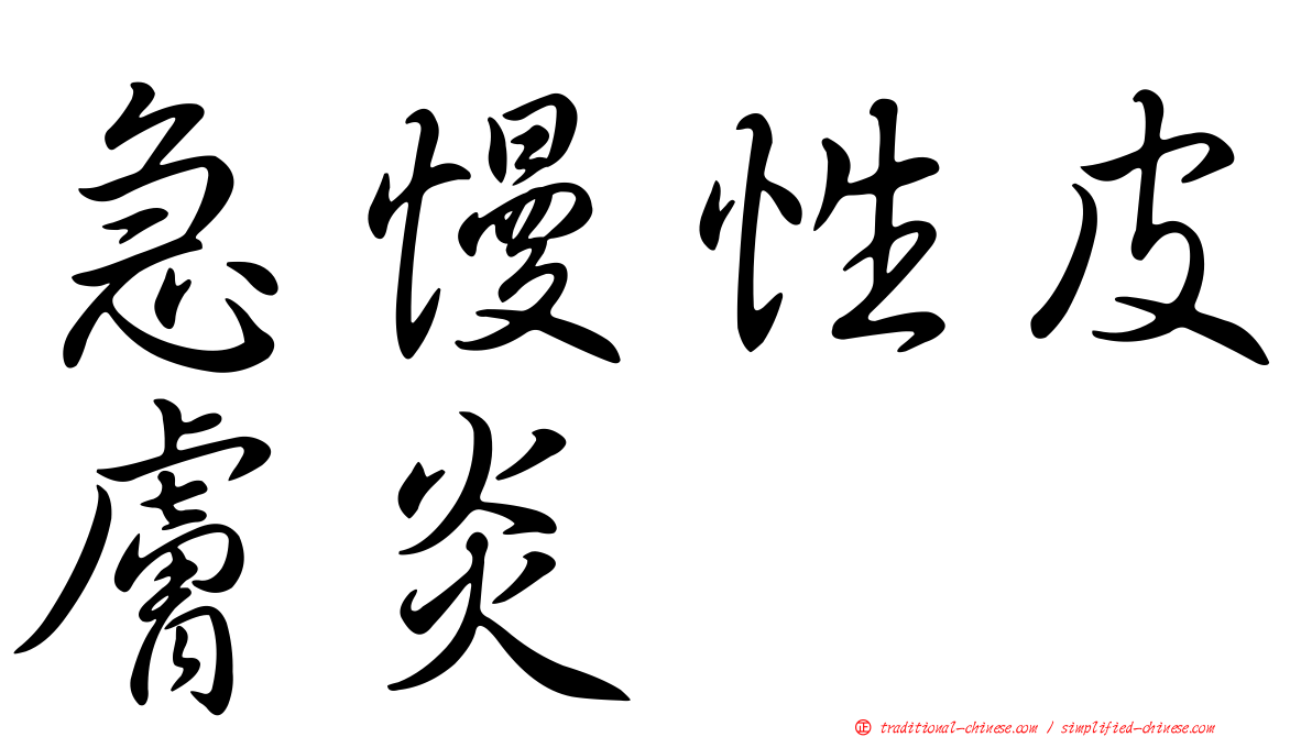 急慢性皮膚炎