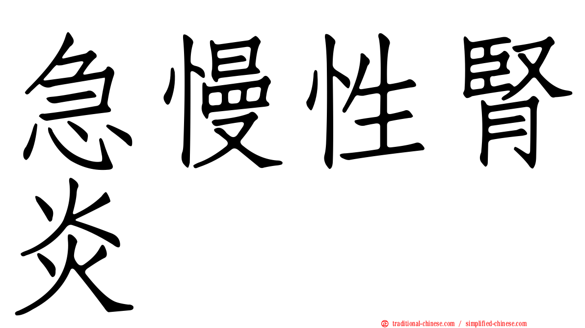 急慢性腎炎