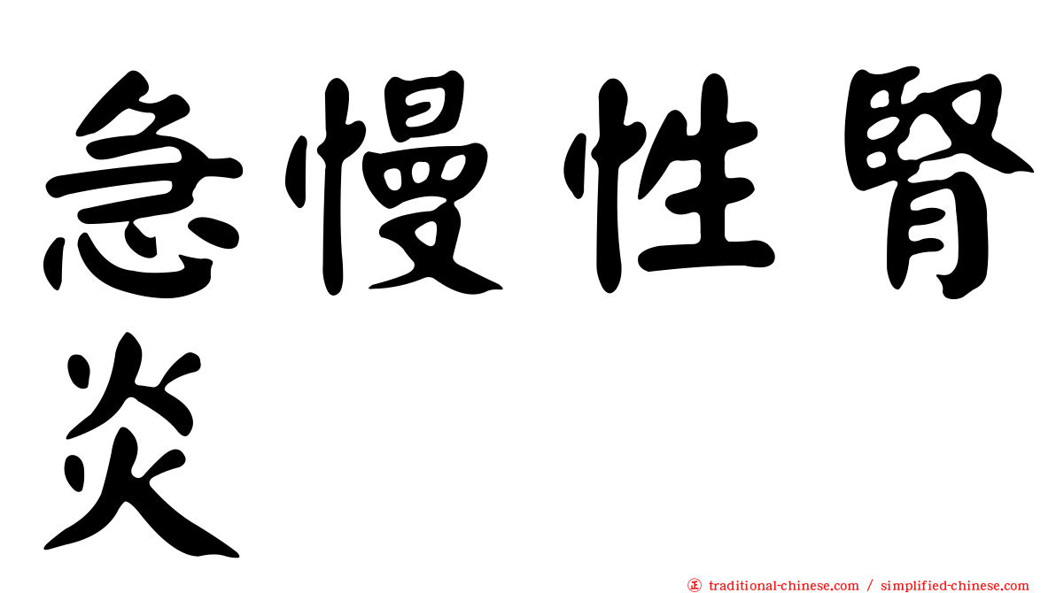 急慢性腎炎