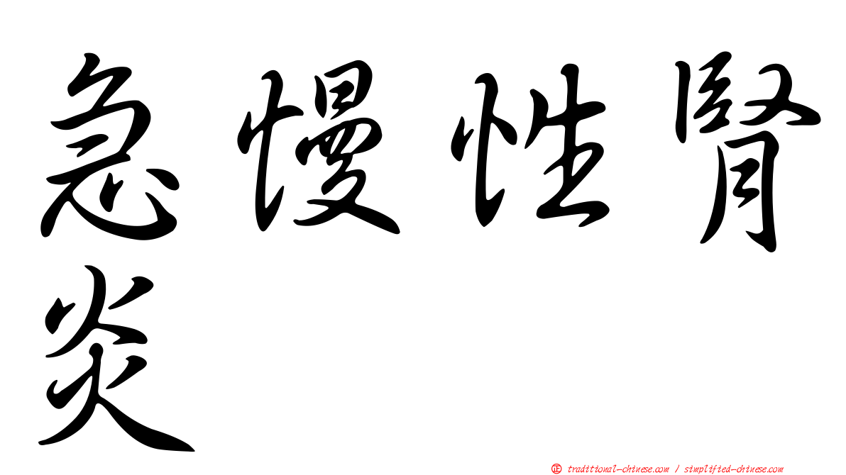急慢性腎炎