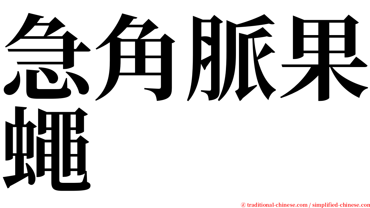 急角脈果蠅 serif font