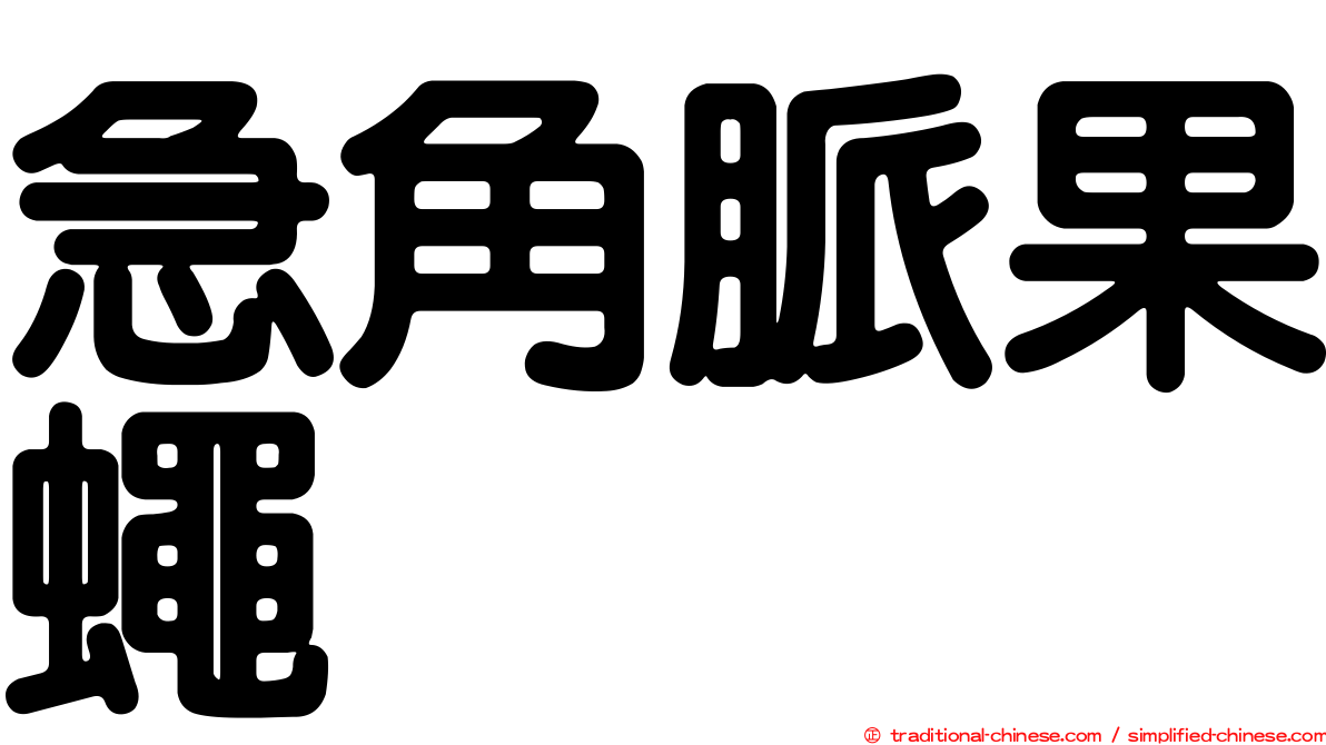 急角脈果蠅