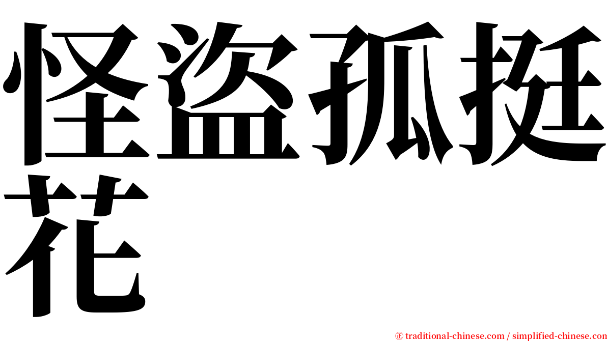 怪盜孤挺花 serif font