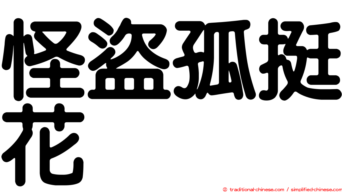 怪盜孤挺花