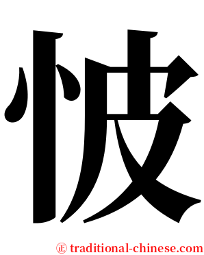 怶 serif font