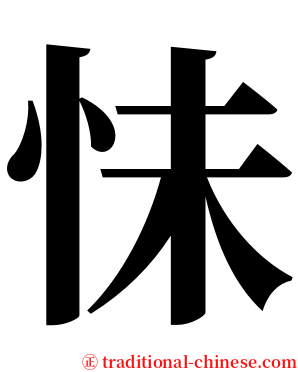 怽 serif font