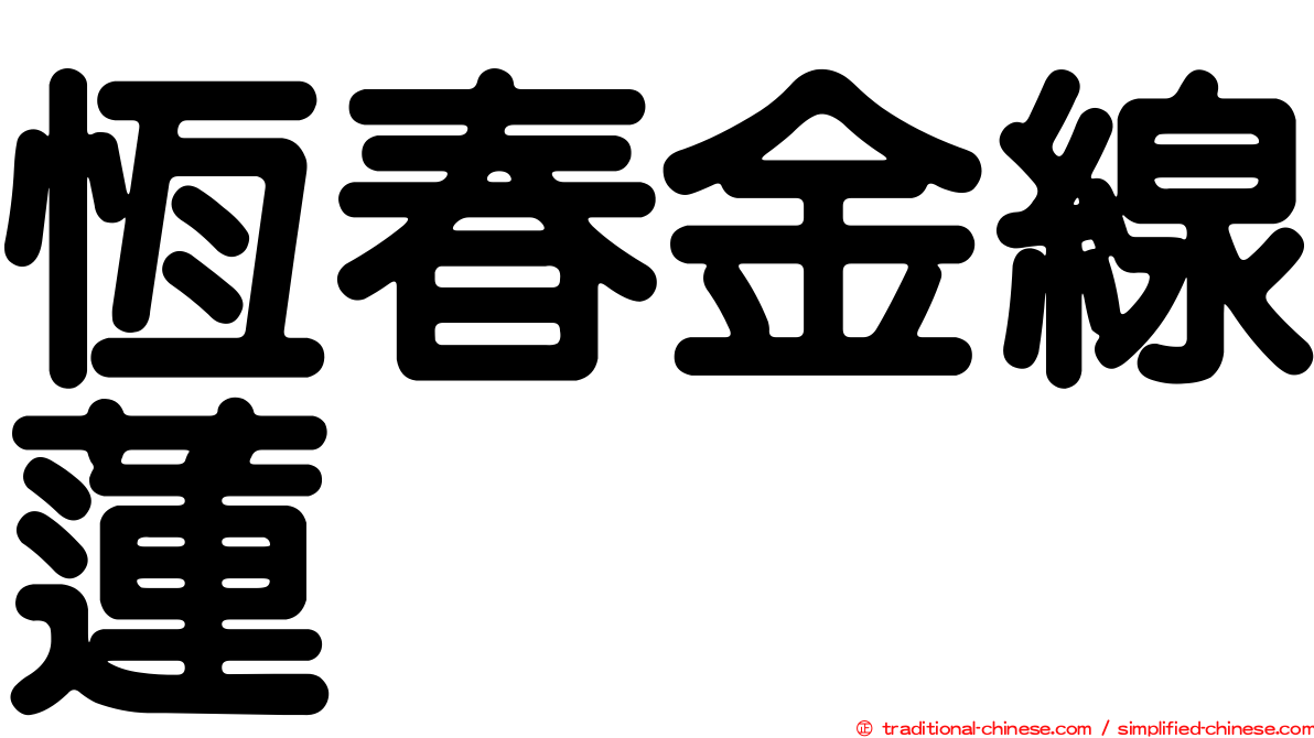 恆春金線蓮