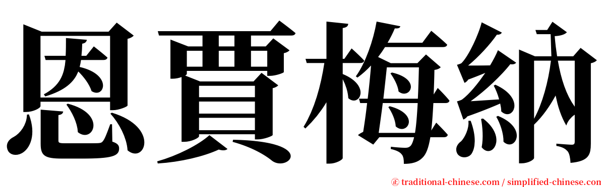 恩賈梅納 serif font