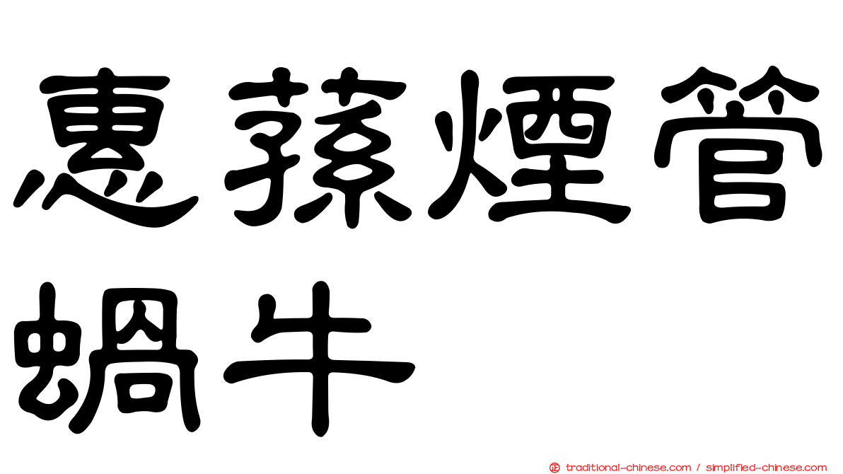 惠蓀煙管蝸牛