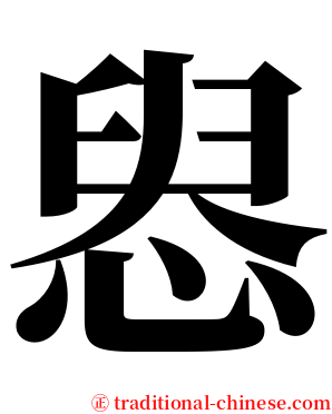 惥 serif font