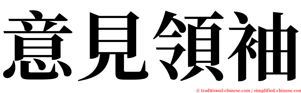 意見領袖 serif font