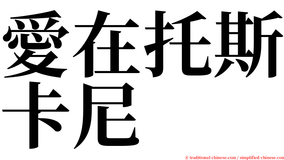 愛在托斯卡尼 serif font
