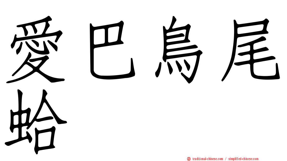 愛巴鳥尾蛤