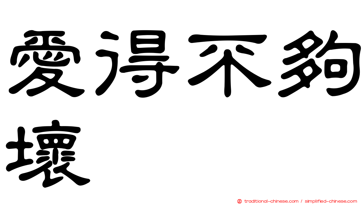 愛得不夠壞