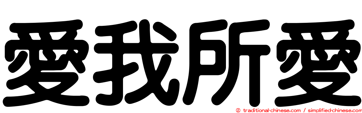 愛我所愛